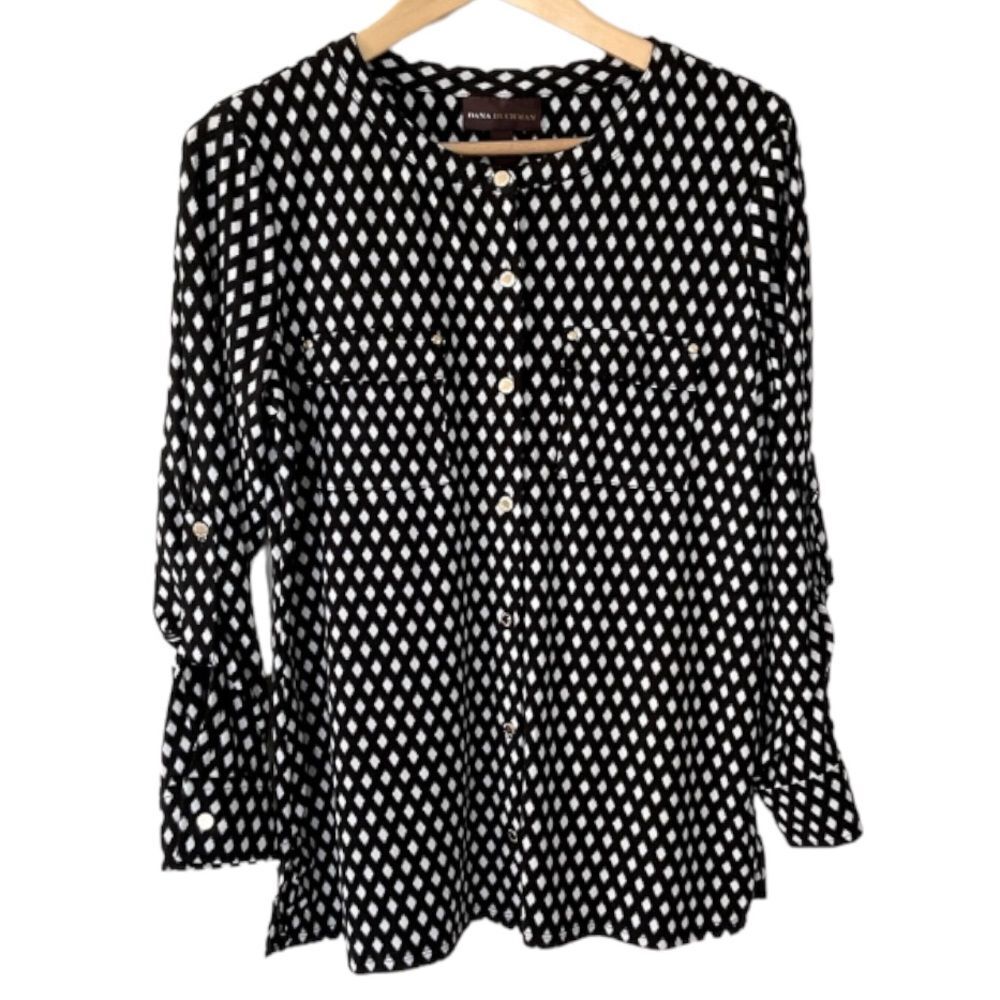 DANA BUCHMAN Tops Woman’s long Sleeve Size M Blouse